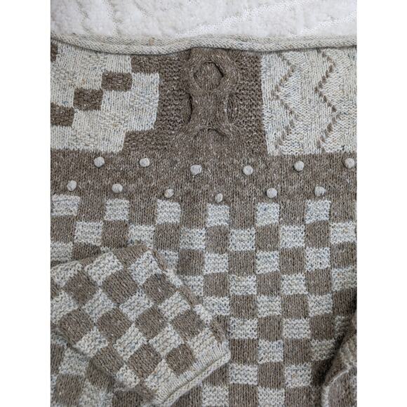 Vintage 90s Chunky Oversized Knit Sweater- Angora Wool Blend - Picture 2 of 5